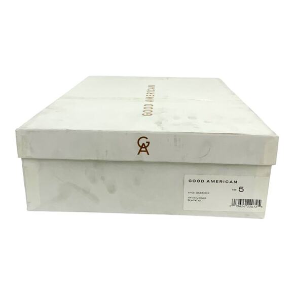 Good American Black Faux Croc Embossed Booties Size 5 NWT $249 MSRP - Picture 8 of 8